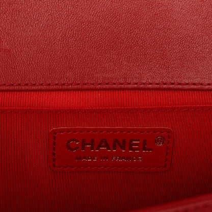 Chanel Lambskin Quilted Medium Boy Flap Red 8 of 10