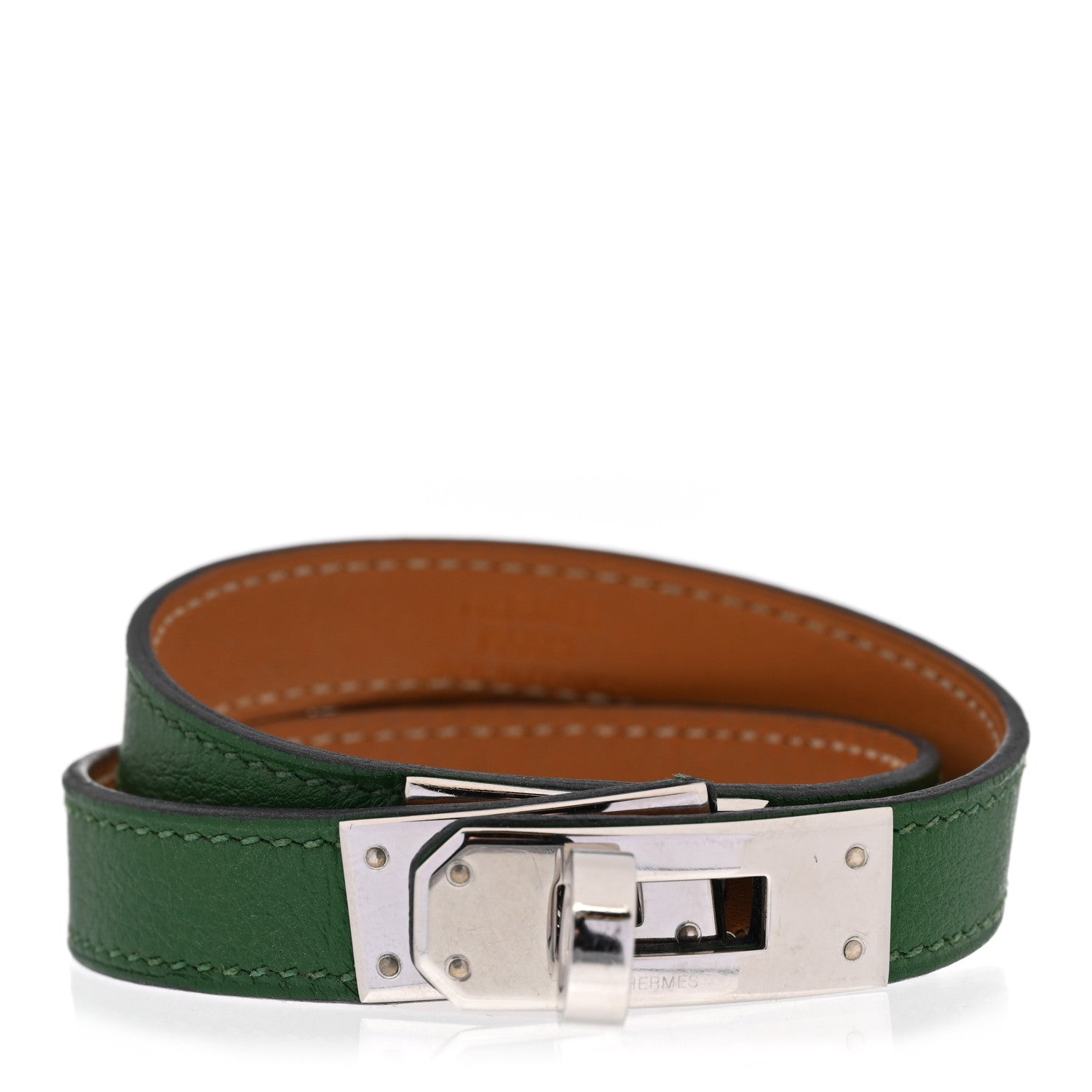 Hermes Swift Kelly Double Tour Bracelet M Malachite 1 of 6