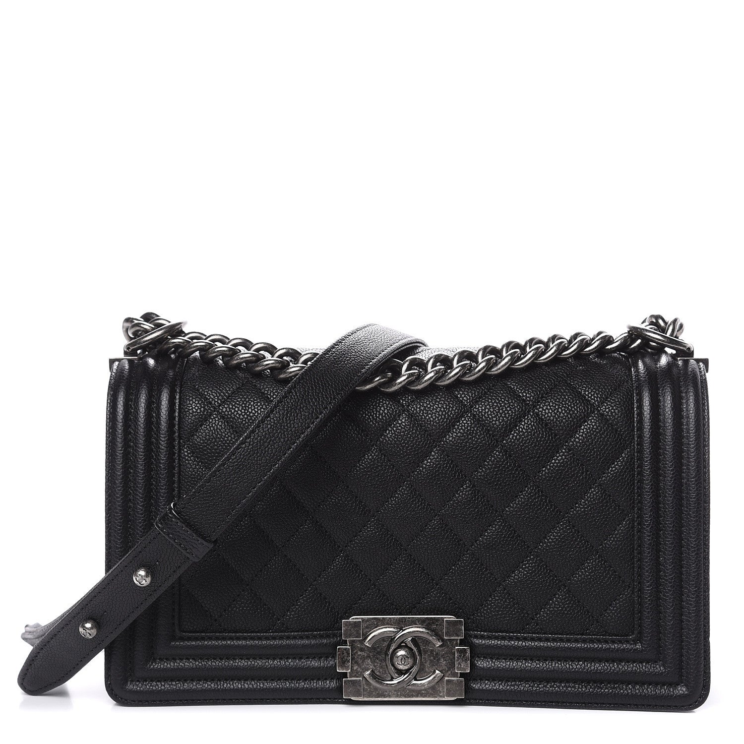 Chanel Caviar Quilted Medium Boy Flap Black 1 of 14