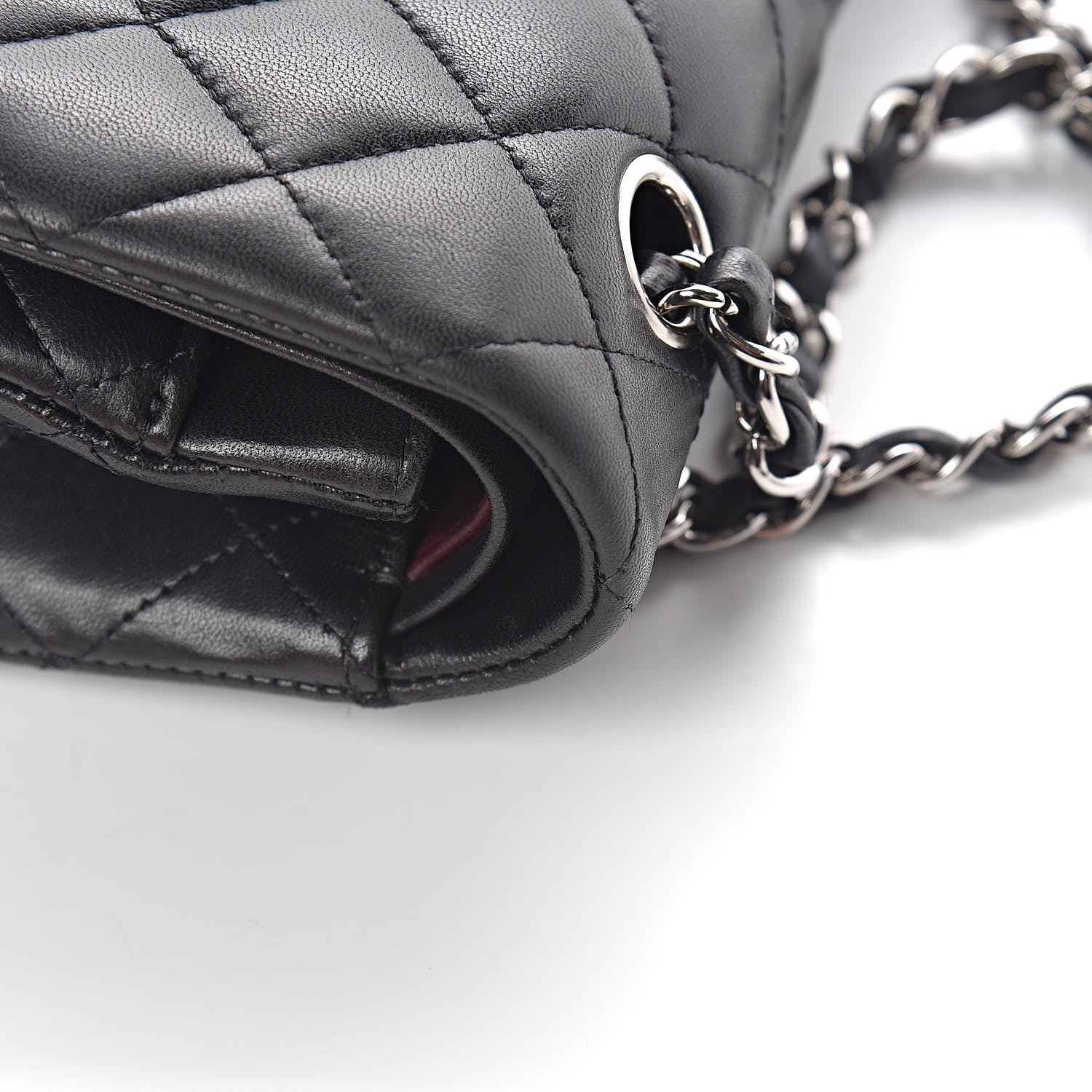 Chanel Lambskin Quilted Medium Double Flap Black 15 of 18