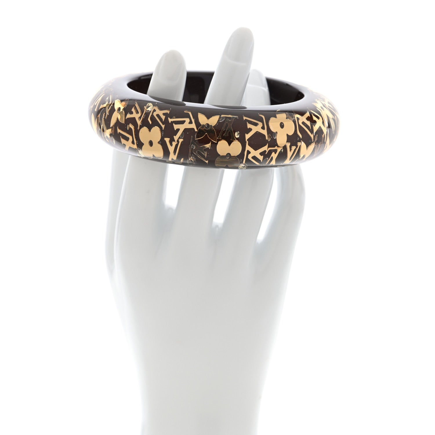 Louis Vuitton Resin Swarovski Medium Inclusion Bracelet GM Praline 2 of 3