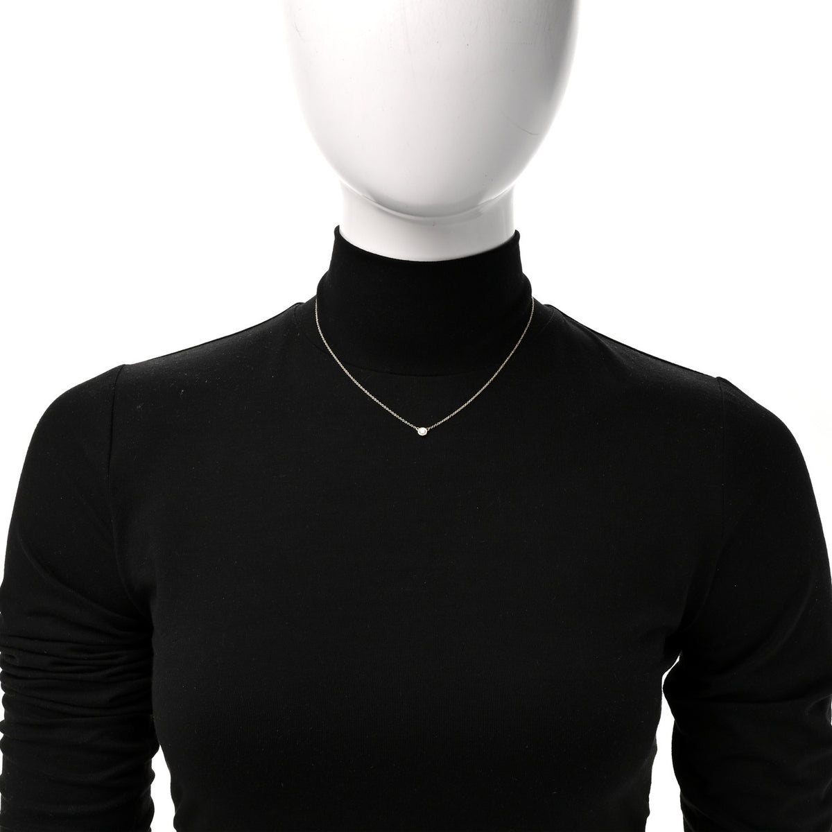 Tiffany 18K Yellow Gold Diamond .15ct Elsa Peretti Diamonds by the Yard Pendant Necklace 2 of 5
