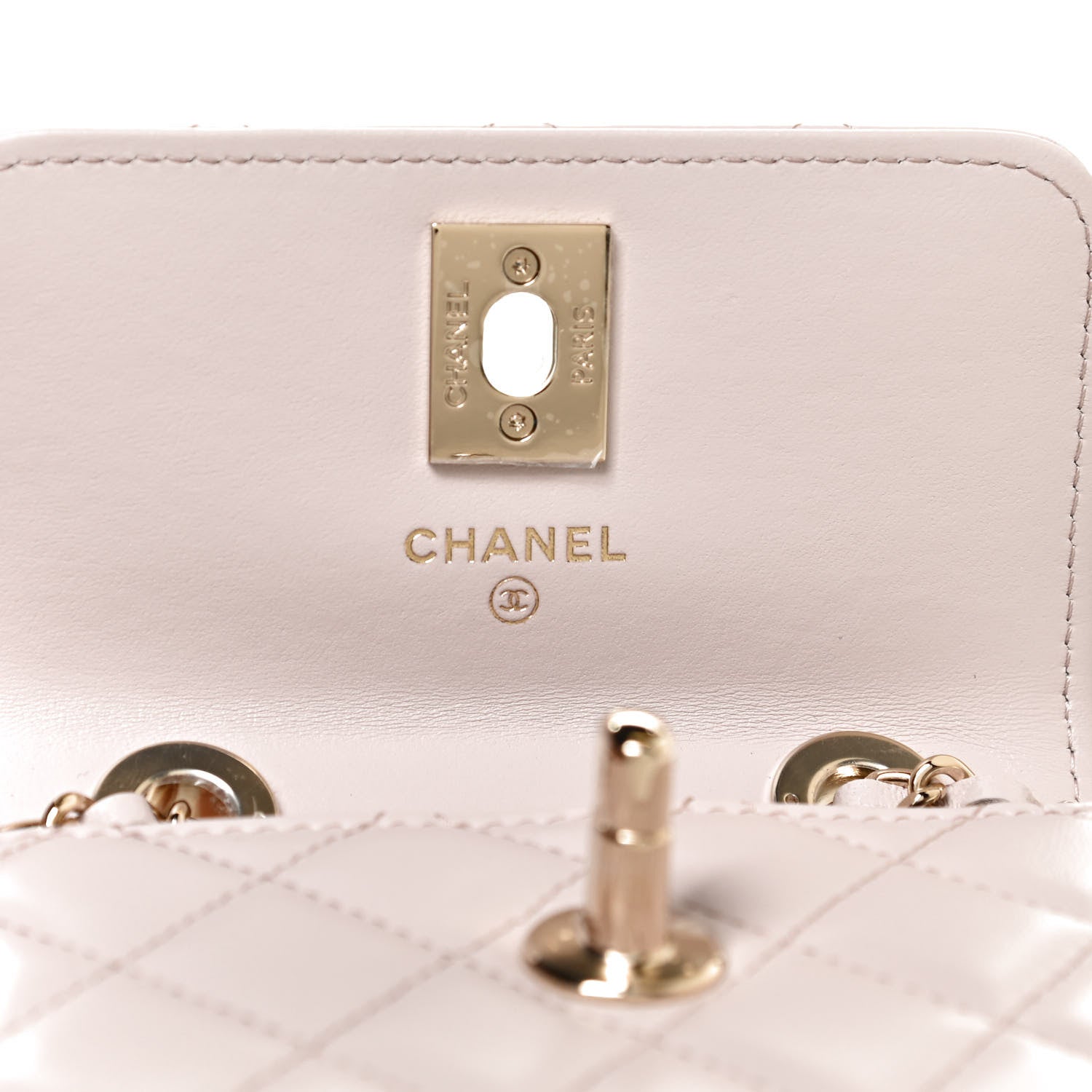 Chanel Lambskin Quilted Trendy CC Card Holder On Chain Light Purple 6 of 11