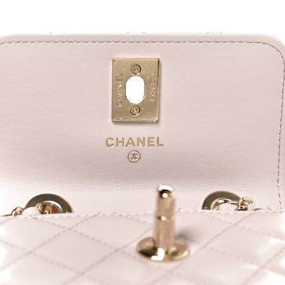 Chanel Lambskin Quilted Trendy CC Card Holder On Chain Light Purple 6 of 11