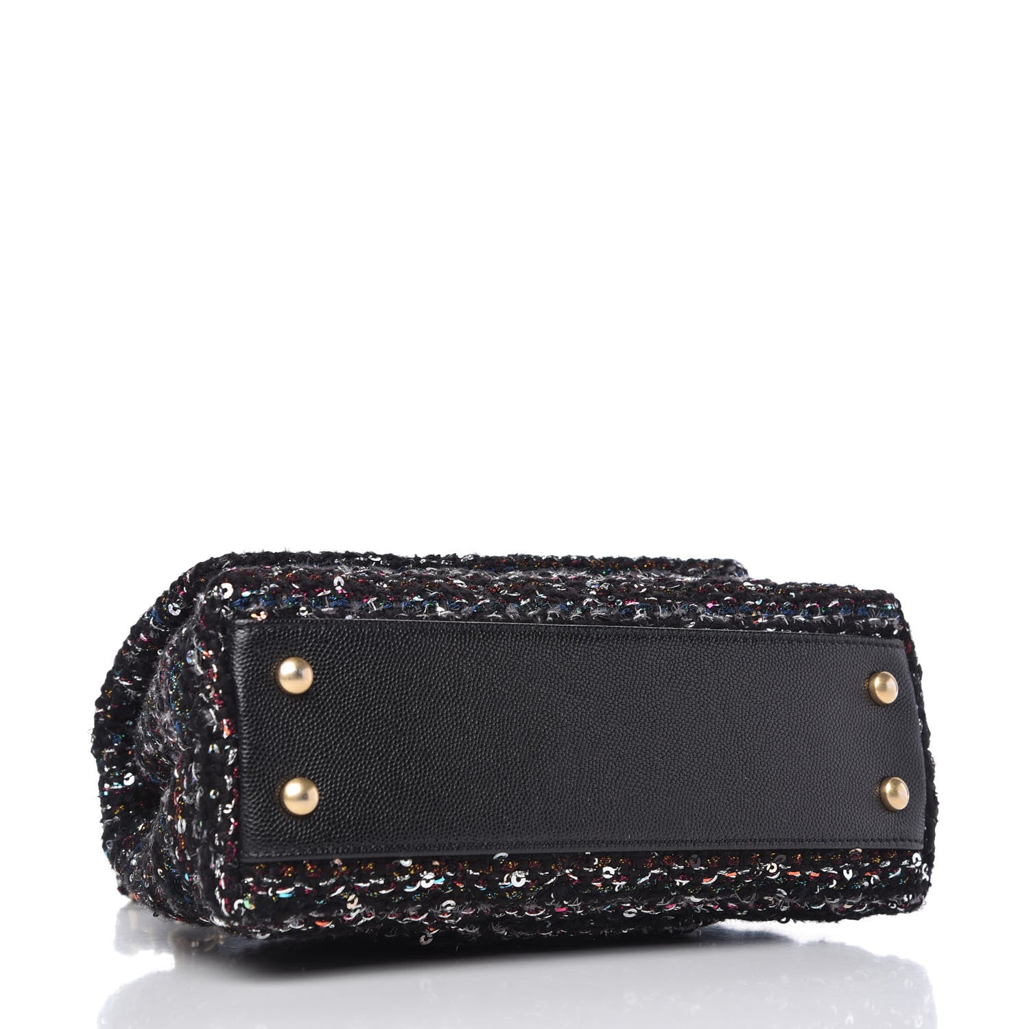 Chanel Tweed Sequin Mini Coco Handle Flap Black 4 of 10