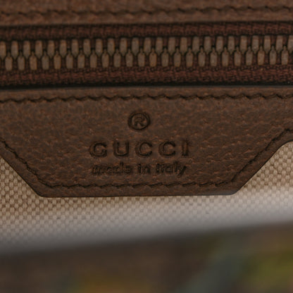 Gucci GG Supreme Monogram Tiger Savanah Textured Dollar Calfskin Small Retro Interlocking G Tote Bag Beige Ebony Multicolor New Acero 6 of 14