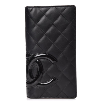 Chanel Calfskin Quilted Cambon Yen Wallet Black 1 of 9