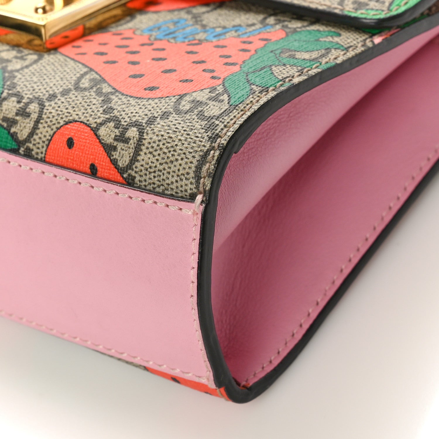 Gucci GG Supreme Monogram Strawberry Small Padlock Shoulder Bag 10 of 10