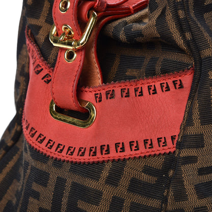 Fendi Zucca Grommet Bag De Jour Tobacco Red 14 of 17