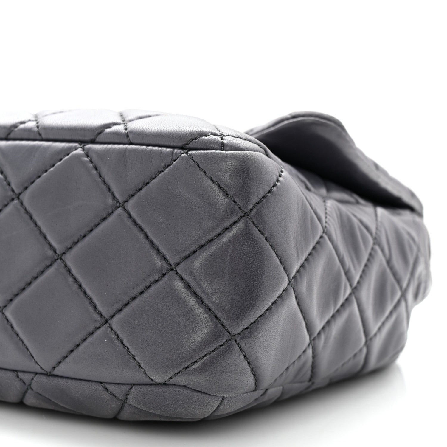 Chanel Lambskin Quilted Jumbo Single Flap Anthracite 10 of 12