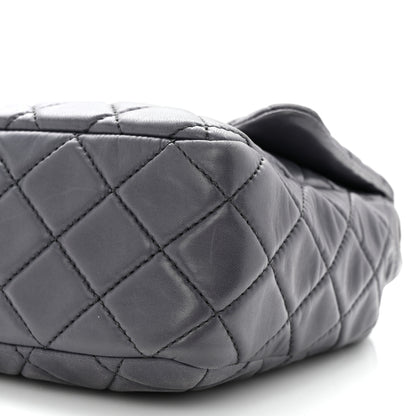 Chanel Lambskin Quilted Jumbo Single Flap Anthracite 10 of 12