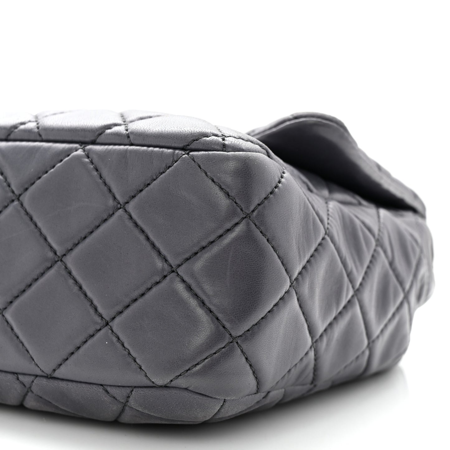 Lambskin Quilted Jumbo Single Flap Anthracite
