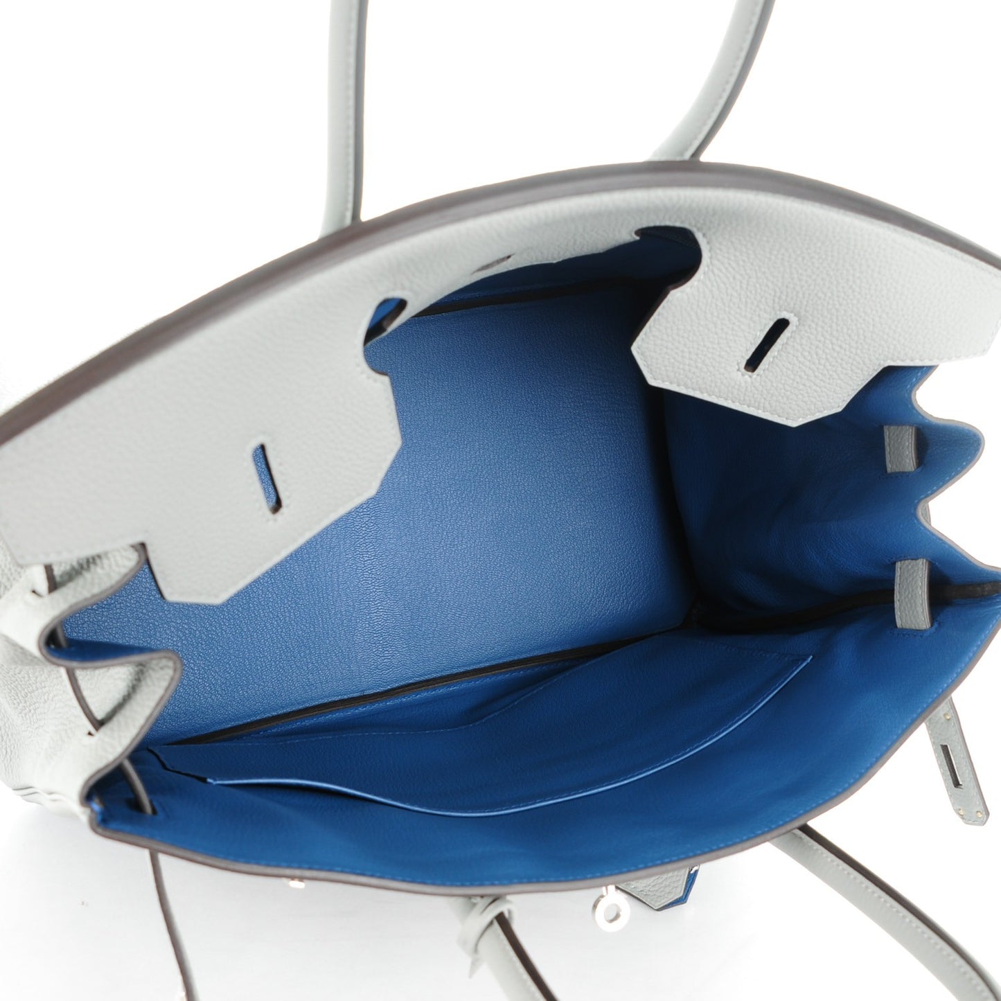 Togo Birkin 35 Gris Mouette Bleu Agate