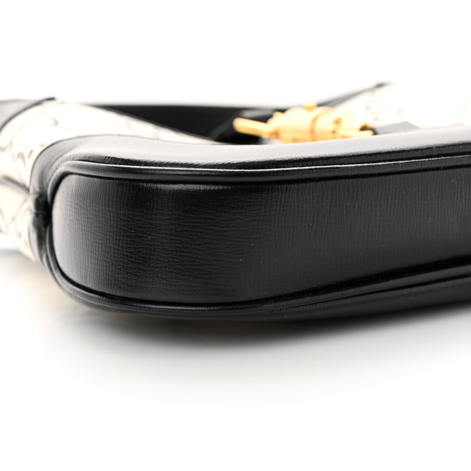 Gucci Azalea Calfskin GG Monogram Bi-Color Debossed Small Jackie 1961 Hobo Mystic White Black 9 of 11