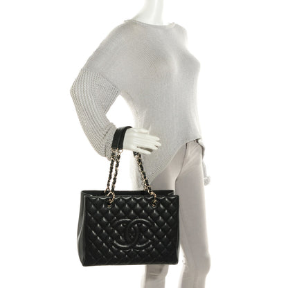Chanel Caviar Quilted Grand Shopping Tote GST Black 2 of 7