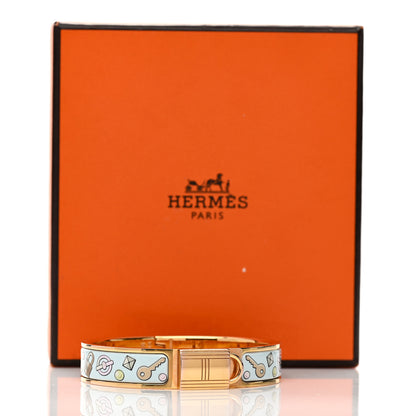 Hermes Enamel Narrow Clic Cadenas Locky Me Bracelet PM Songe Pastel 5 of 5
