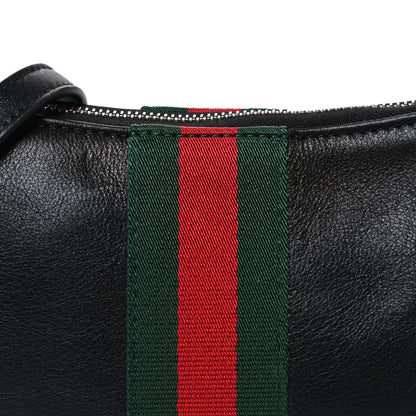 Gucci Calfskin Web Small Lunetta Crossbody Bag  Black 7 of 9