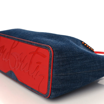 Christian Louboutin Denim Spiked Small Cabarock Shopper Tote 7 of 7
