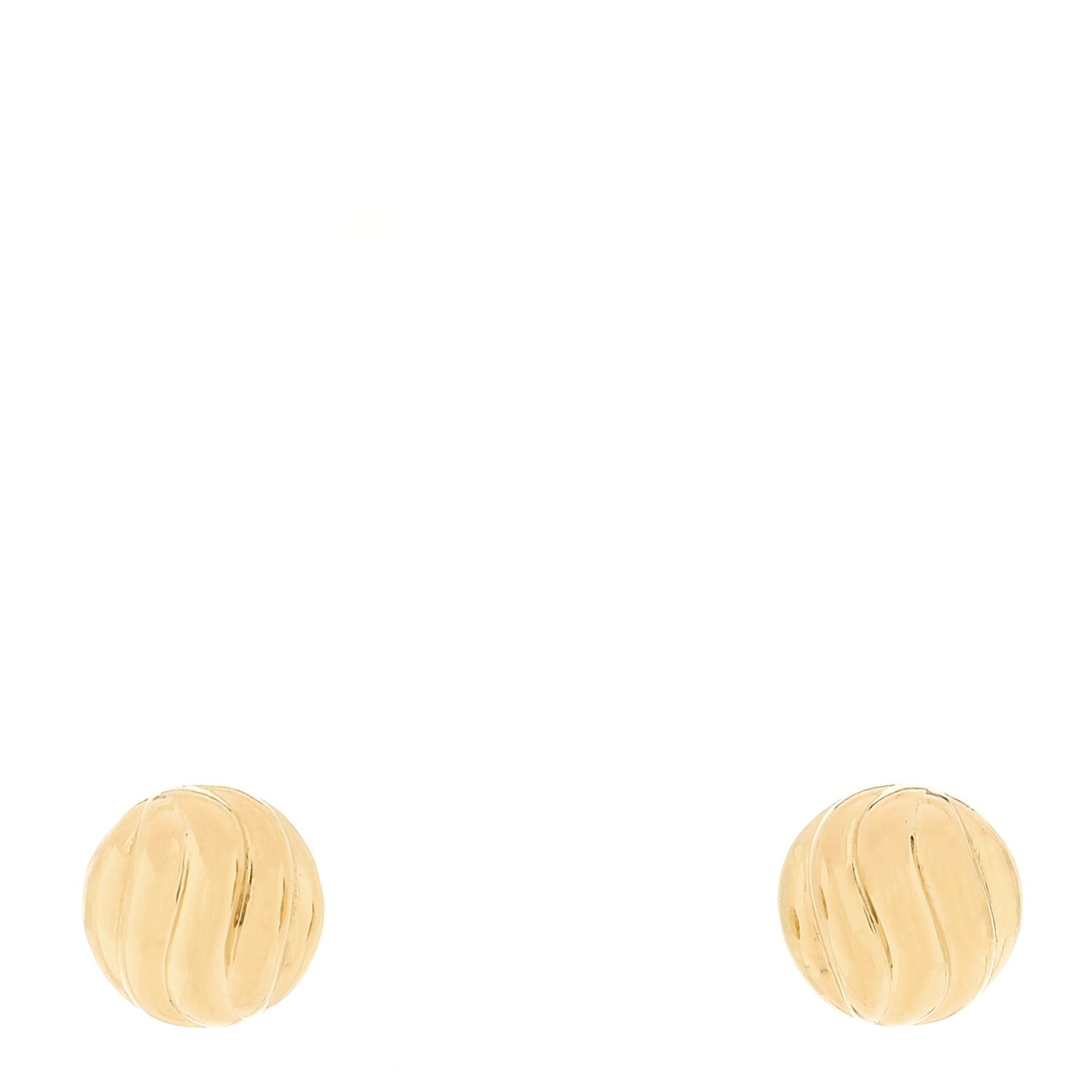 18K Yellow Gold 8mm Sculpted Cable Earrings