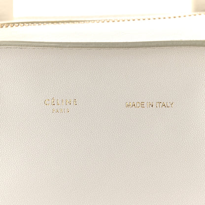 Celine Smooth Lambskin Small Vertical Bi-Cabas White Blue 6 of 9