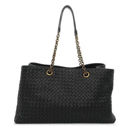 Bottega Veneta Nappa Intrecciato Medium Classic Chain Strap Tote Black 1 of 13