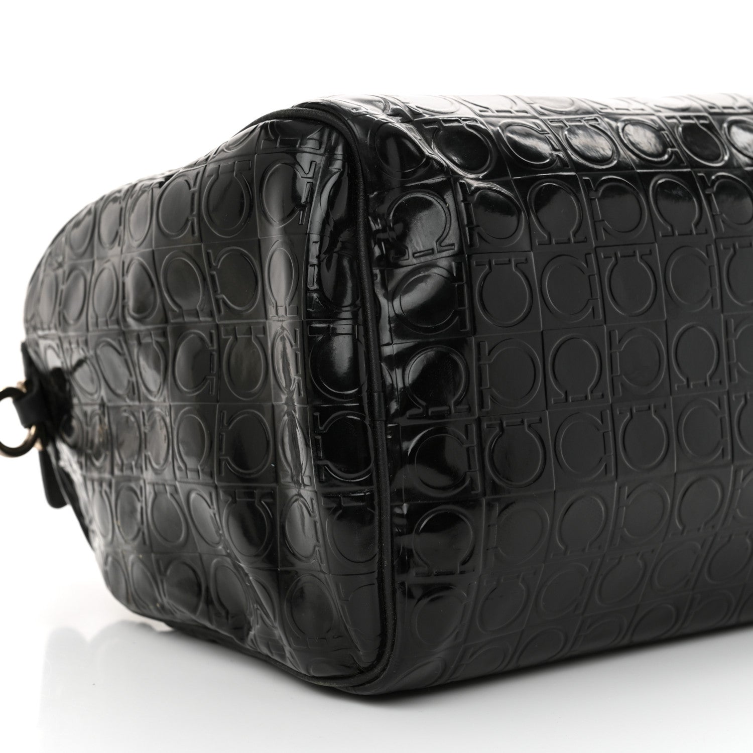Salvatore Ferragamo Patent Gancini Embossed  Black 8 of 15