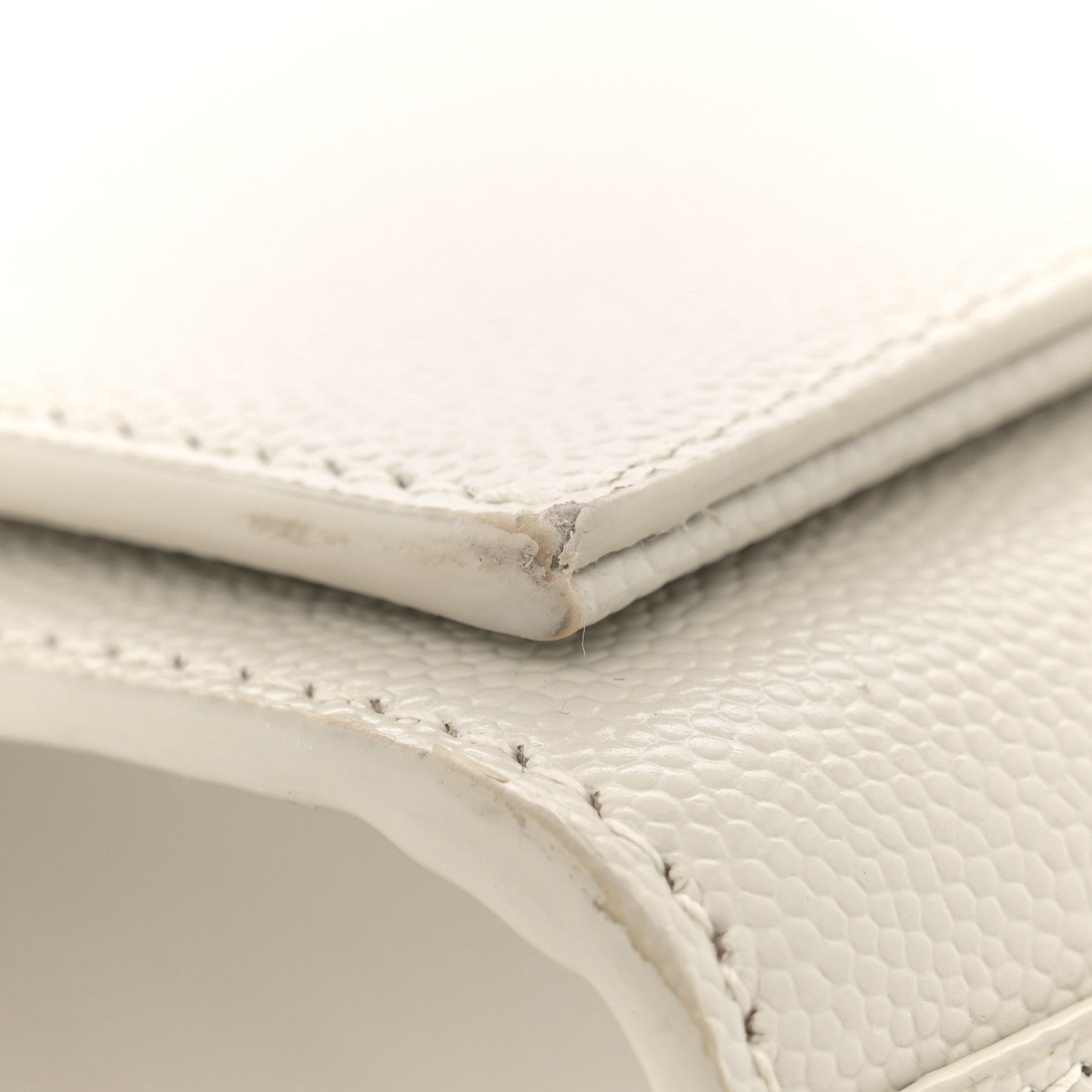 Saint Laurent Grain De Poudre Calfskin Medium Classic Monogram Kate Tassel Satchel Crema Soft 12 of 15