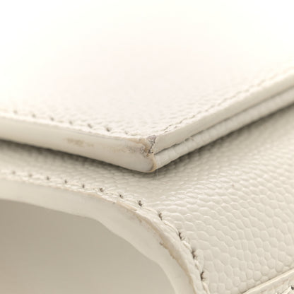 Saint Laurent Grain De Poudre Calfskin Medium Classic Monogram Kate Tassel Satchel Crema Soft 12 of 15