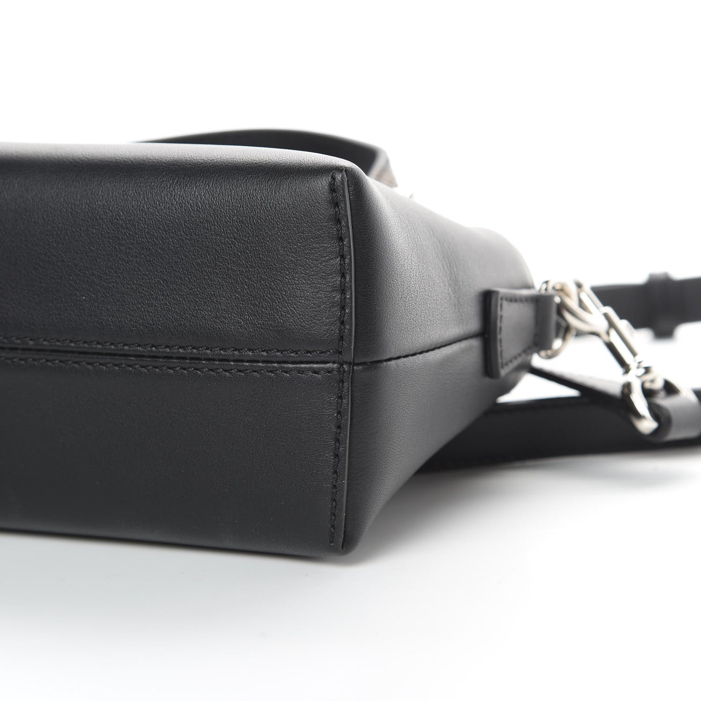 Vitello Dolce Bi-Color FF 1974 Embossed Mini By The Way Boston Bag Black Maya