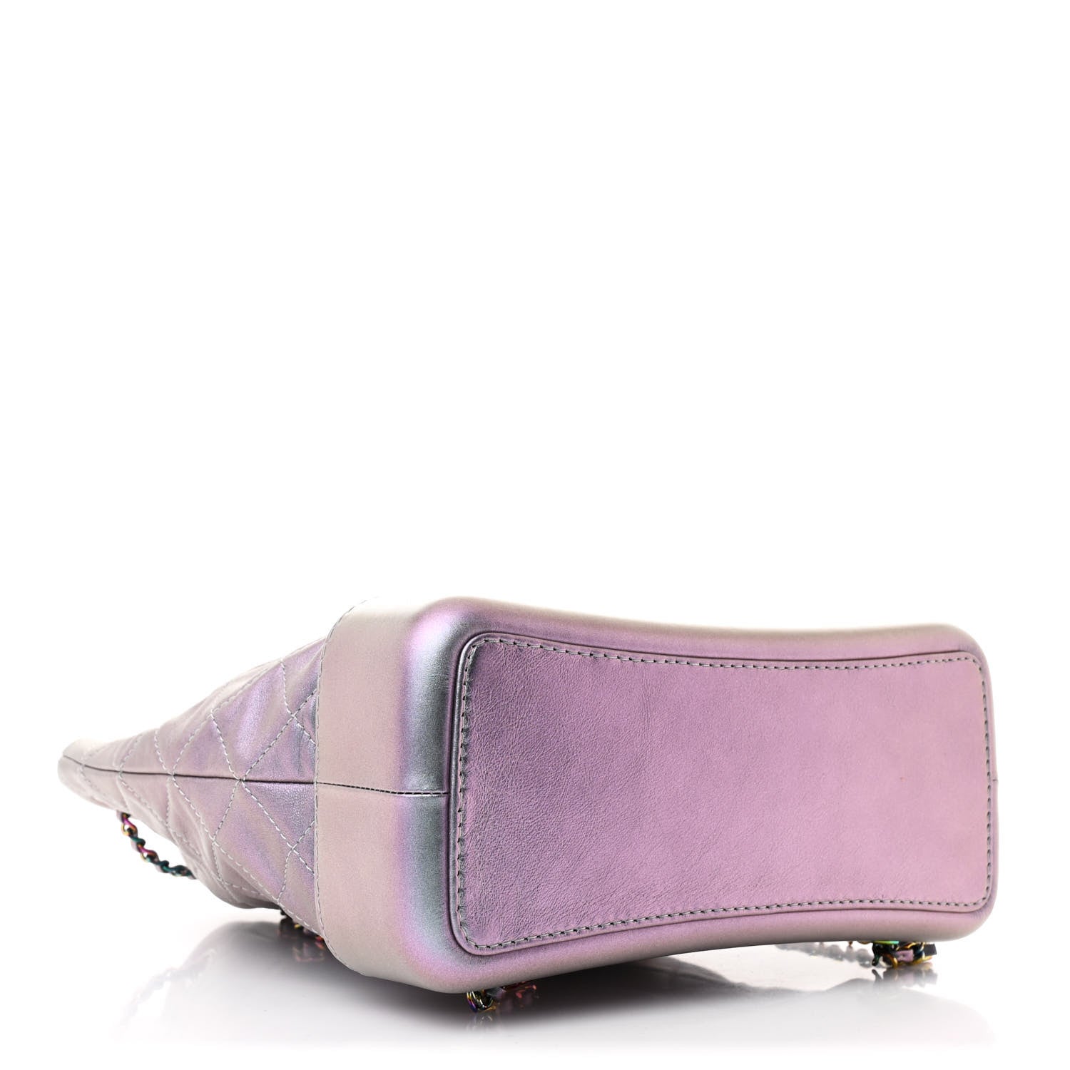 Chanel Iridescent Aged Calfskin Quilted Gabrielle Backpack Light Purple 4 of 10