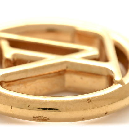 Louis Vuitton Metal Small Louise Hoop Earrings Gold 5 of 5