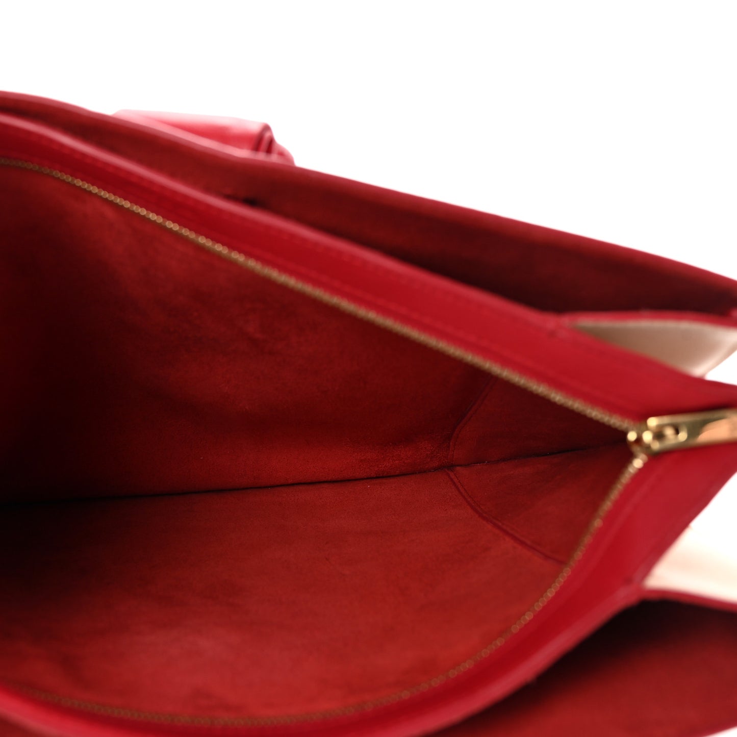 Lambskin Knotted Clutch Bright Red Powder