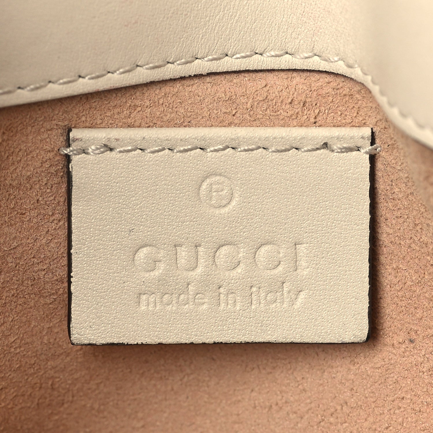 Gucci Calfskin Matelasse Super Mini GG Marmont Shoulder Bag White 6 of 9