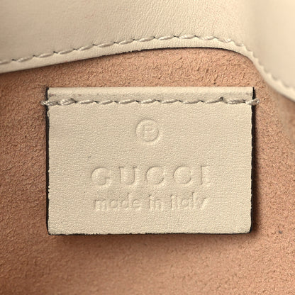Gucci Calfskin Matelasse Super Mini GG Marmont Shoulder Bag White 6 of 9