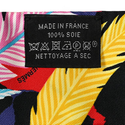 Hermes Silk Jaguar Quetzal Twilly Vert Rouge Rose 3 of 4