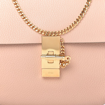 Chloe Grained Lambskin Drew Shoulder Bag Cement Pink 10 of 10