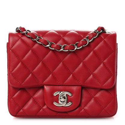 Chanel Lambskin Quilted Mini Square Flap Red 1 of 11
