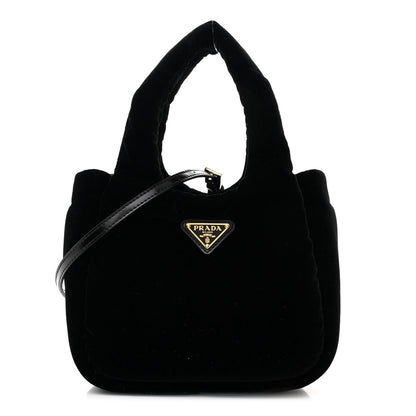 Prada Padded Velvet Mini Bag Black 1 of 10