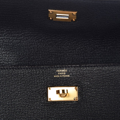 Hermes Chevre Mysore Kelly Longue Wallet Black 6 of 8