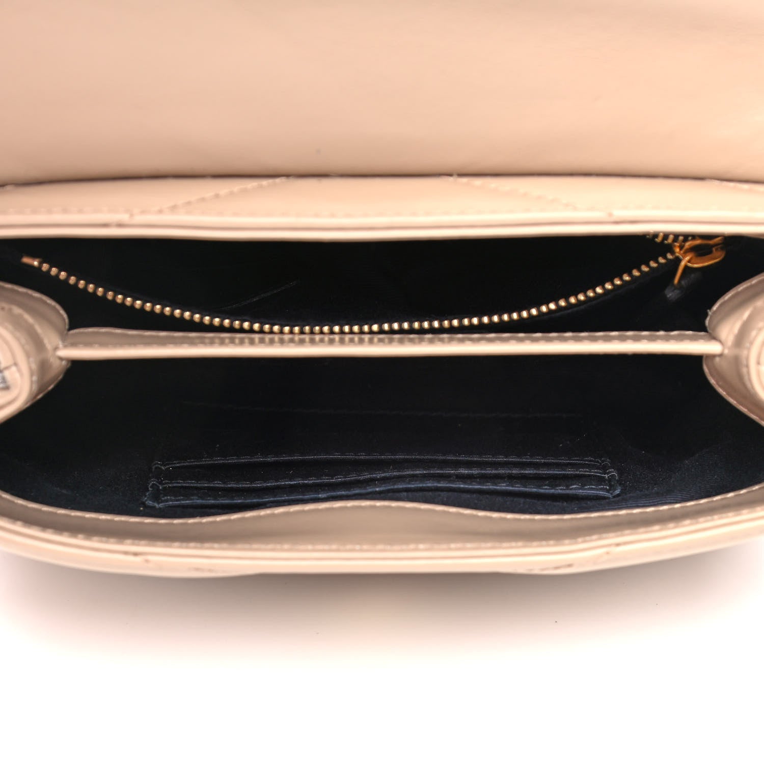 Saint Laurent Calfskin Y Quilted Monogram Toy Loulou Crossbody Bag Latte 4 of 10
