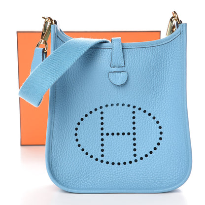 Hermes Taurillon Clemence Evelyne TPM Bleu Du Nord 11 of 11