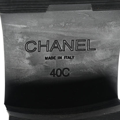Chanel Calfskin Metal CC Loafers 40 Black 6 of 9