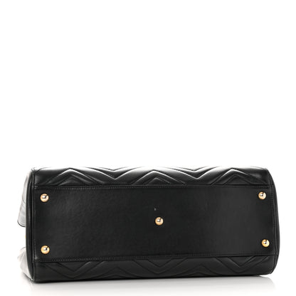 Gucci Calfskin Matelasse Medium GG Marmont Tote Black 4 of 24