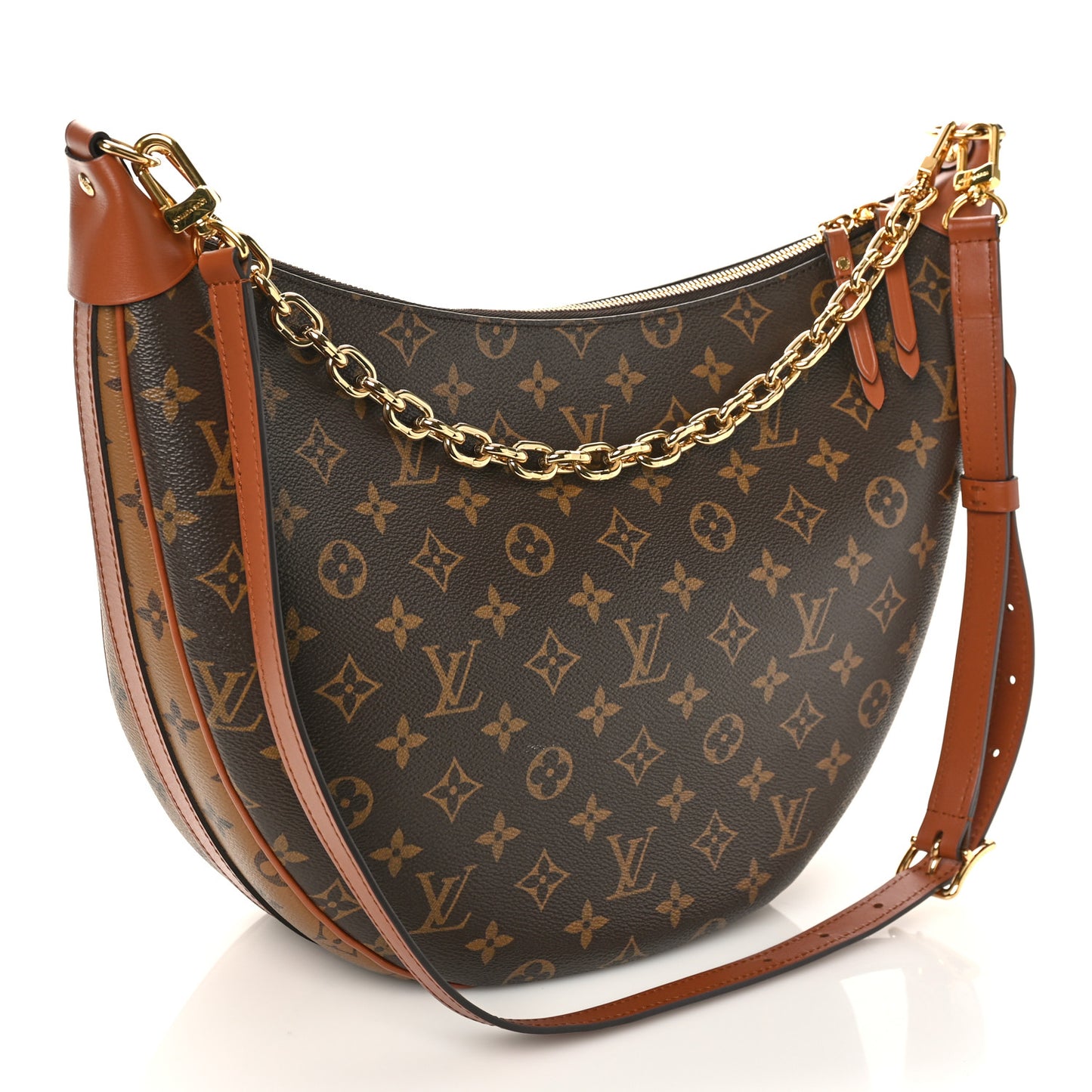 Reverse Monogram Loop Hobo