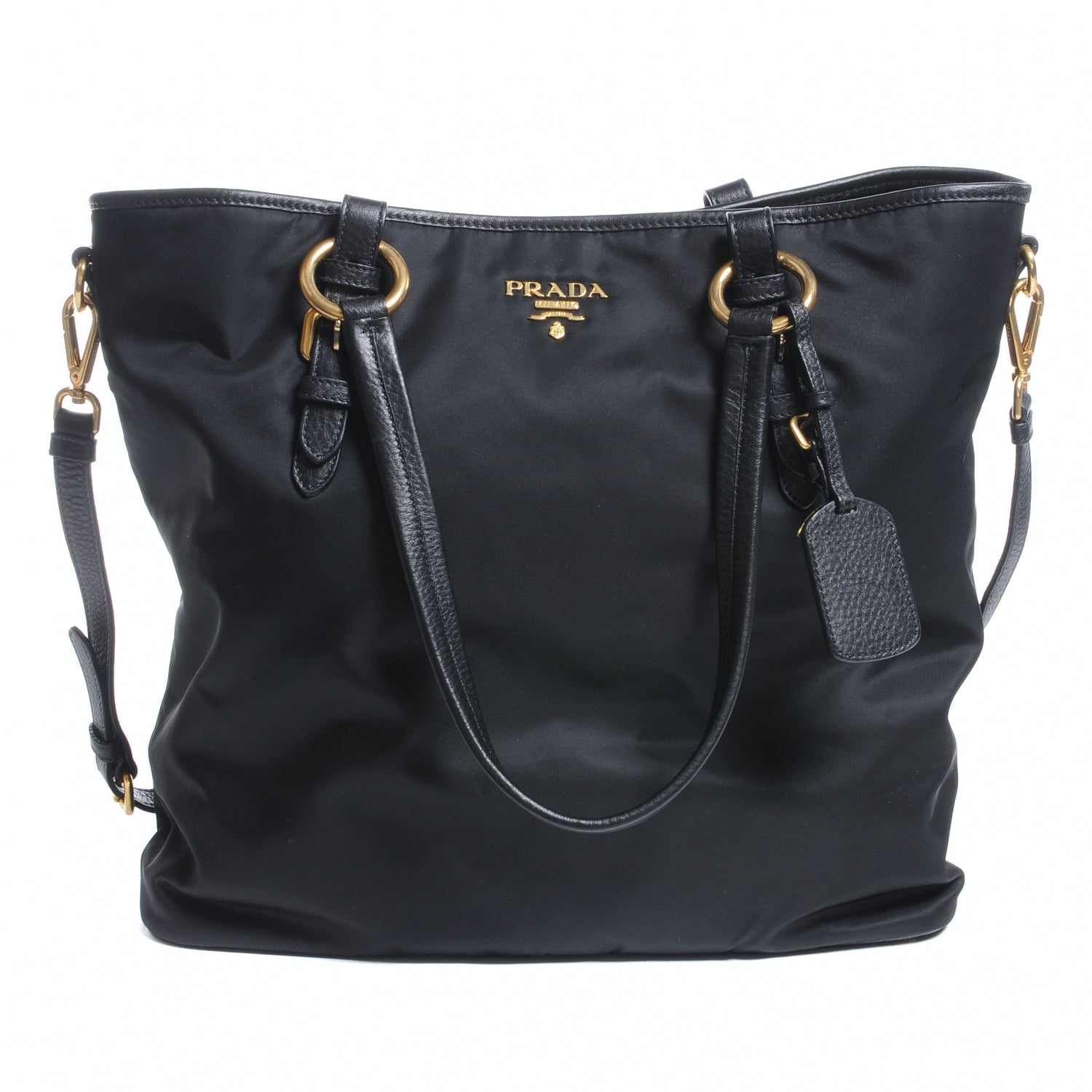 Prada Tessuto Nylon Large Tote Nero Black 1 of 8