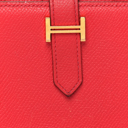 Hermes Epsom Bearn Gusset Wallet Rose Jaipur 10 of 10