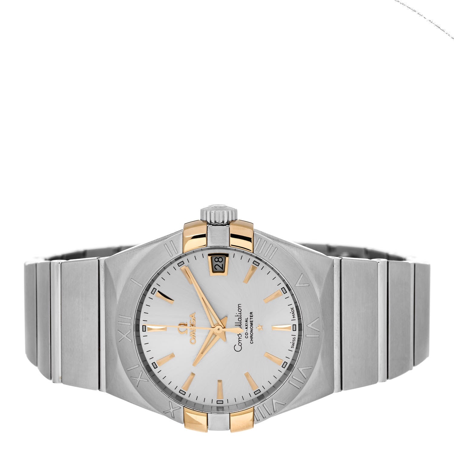 Omega Stainless Steel 18K Yellow Gold 38mm Constellation Chronometer Automatic Watch 123.20.38.21.02.005 2 of 5