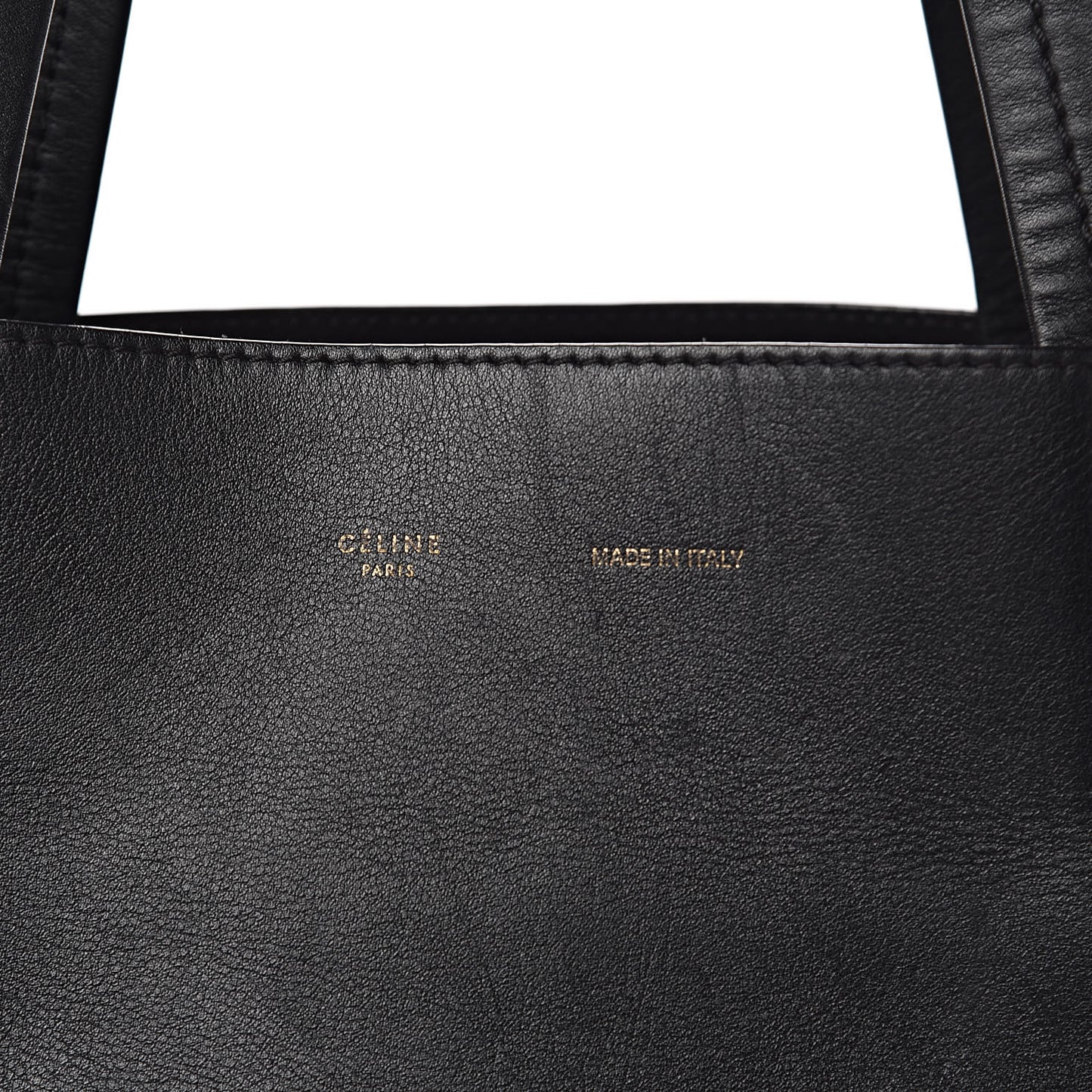 Calfskin Large Horizontal Cabas Phantom White Black