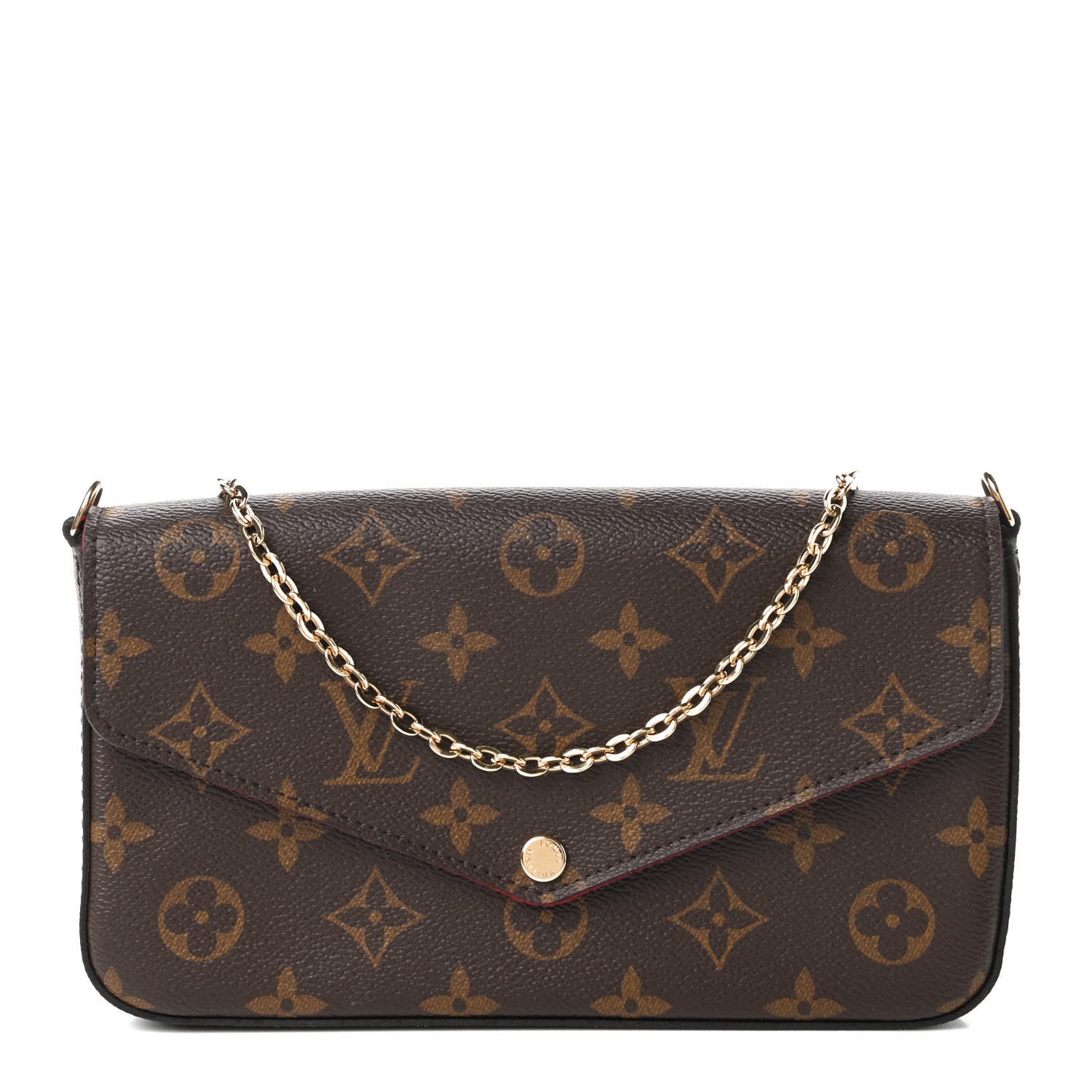 Monogram Pochette Felicie Chain Wallet Fuchsia