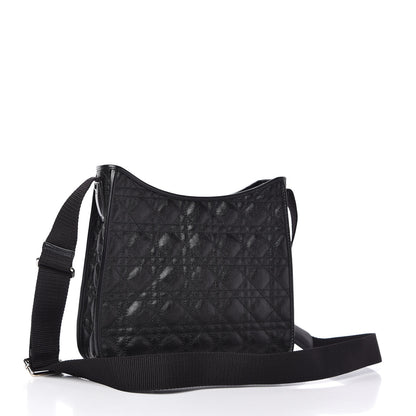Christian Dior Coated Canvas Cannage Crossbody Bag Black 3 of 10